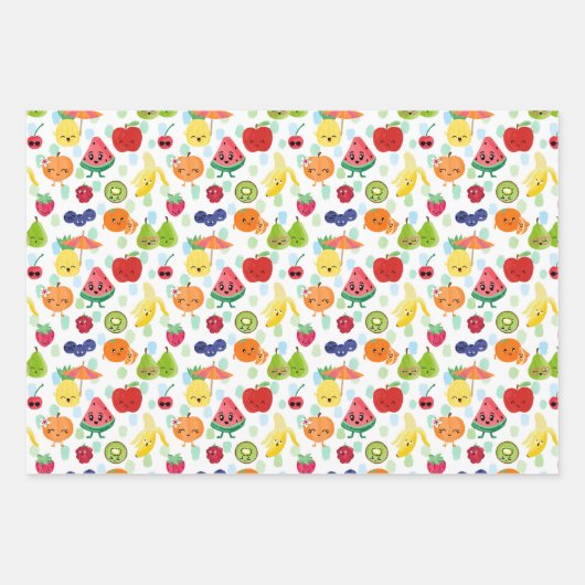 Two-tti Frutti Cutie Fruit 2e verjaardagsfeestje Inpakpapier Vel (Voorkant)