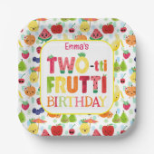Two-tti Frutti Cutie Fruit 2e verjaardagsfeestje Papieren Bordje (Voorkant)