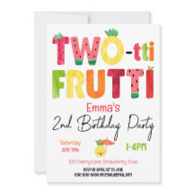 TWO-tti Frutti Cuties 2e verjaardag Tropisch fruit