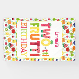 TWO-tti Frutti Cuties 2e verjaardagsfeestje Spandoek