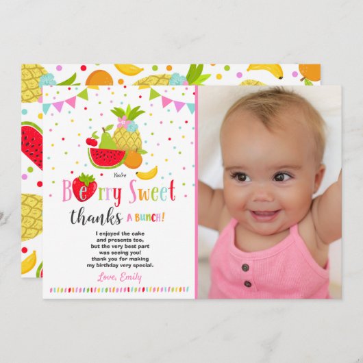 Two-tti Frutti Dank u Kaart Two-tti Frutti Partij (Voorkant / Achterkant)