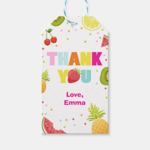 Two-tti Frutti dank u voor cadeau labels Cadeaulabel