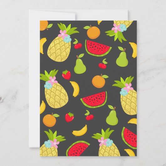 Two-tti Frutti Feest Uitnodiging 2e Verjaardagsfee (Achterkant)