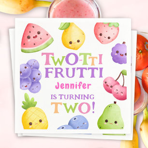 Two-tti Frutti! Meisje Roze Muts Fruit Papieren Se Servet