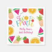TWO-tti Frutti Tutti Frutti Meisje 2e Verjaardag Servet (Voorkant)