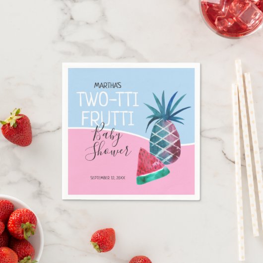 Two-tti Frutti Tweeling Baby Borrel Servet (Insitu)