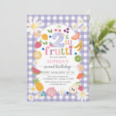 Two-tti Frutti Twotti Fruit Tropical 2nd Birthday  Kaart (Staand voorkant)
