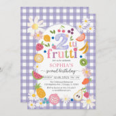 Two-tti Frutti Twotti Fruit Tropical 2nd Birthday  Kaart (Voorkant / Achterkant)
