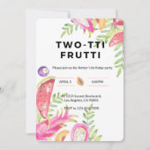 TWO-TTI FRUTTI Verjaardags- Meisjes 2e verjaardags Kaart (Voorkant)