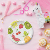 Two-tti frutti Verjaardagspapier Borden Tutti frui Papieren Bordje (Feest)