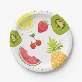 Two-tti frutti Verjaardagspapier Borden Tutti frui Papieren Bordje