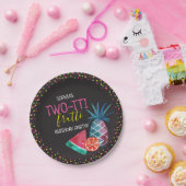 Two-tti Frutti Waterverf 2e verjaardagsfeestje Papieren Bordje (Feest)