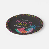 Two-tti Frutti Waterverf 2e verjaardagsfeestje Papieren Bordje (Gekanteld)