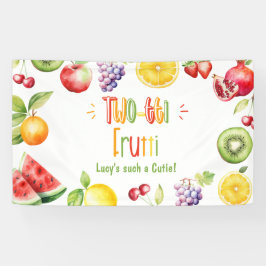 Two-tti frutti zo'n Cutie 2e verjaardag Spandoek