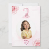 Two Tu Cute, Ballerina 2nd Birthday Kaart (Achterkant)