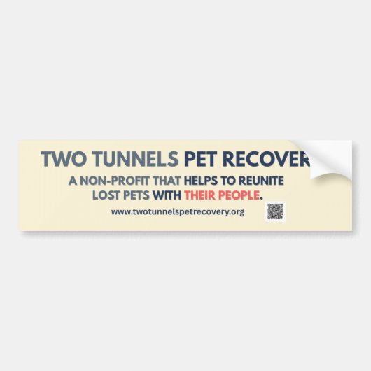 Two Tunnels Car Magnet Bumpersticker (Voorkant)