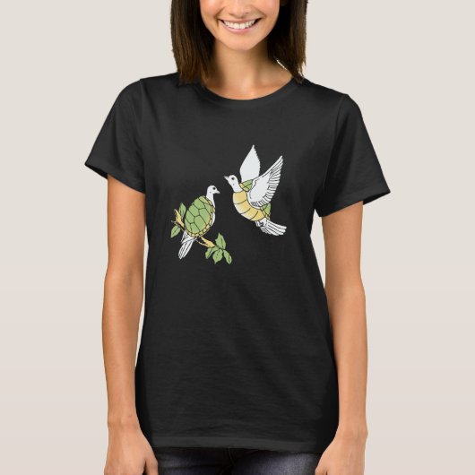 Two Turtle Doves 12 Days Of Christmas T-shirt (Voorkant)