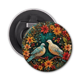 Two Turtle Doves Button Flesopener