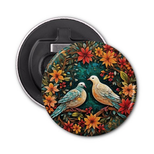 Two Turtle Doves Button Flesopener (Voorkant)