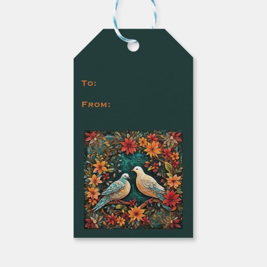 Two Turtle Doves Cadeaulabel (Achterkant)