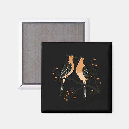 Two Turtle Doves Cut Out Stencil Retro Style 7 Bab Magneet (Voorkant / Achterkant)
