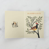 Two Turtle Doves Cut-Out Stencil Retro Style 7 Kaart (Binnen)