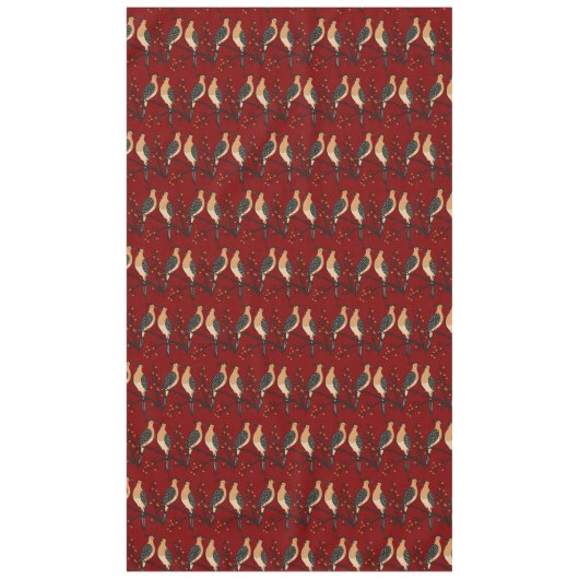 Two Turtle Doves Cut-Out Stencil Retro Style 7 Tafelkleed (Voorkant)