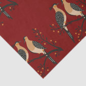 Two Turtle Doves Cut-Out Stencil Retro Style 7 Tissuepapier (Detail)