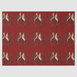 Two Turtle Doves Cut-Out Stencil Retro Style 7 Tissuepapier