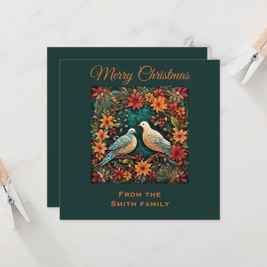 Two Turtle Doves Kaart (Voorkant / Achterkant in situ)