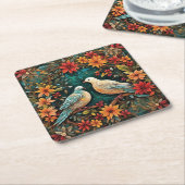 Two Turtle Doves Kartonnen Onderzetters (Schuin)