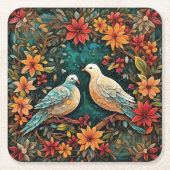 Two Turtle Doves Kartonnen Onderzetters (Voorkant)