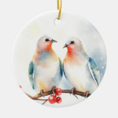 Two Turtle Doves Keramisch Ornament (Voorkant)