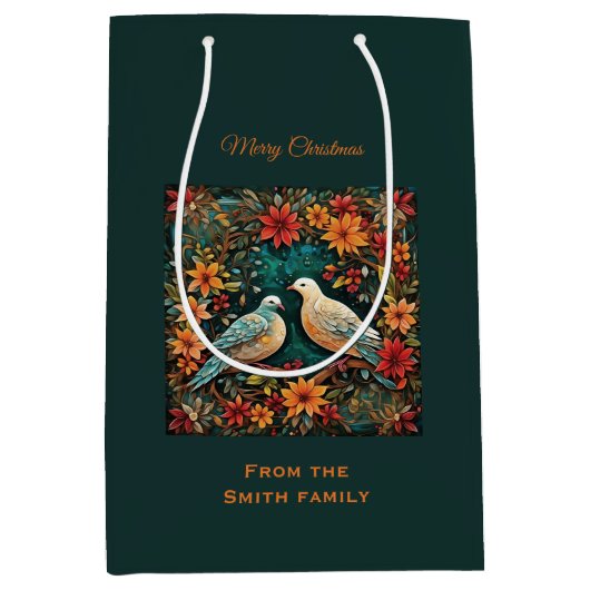 Two Turtle Doves Medium Cadeauzakje (Voorkant)