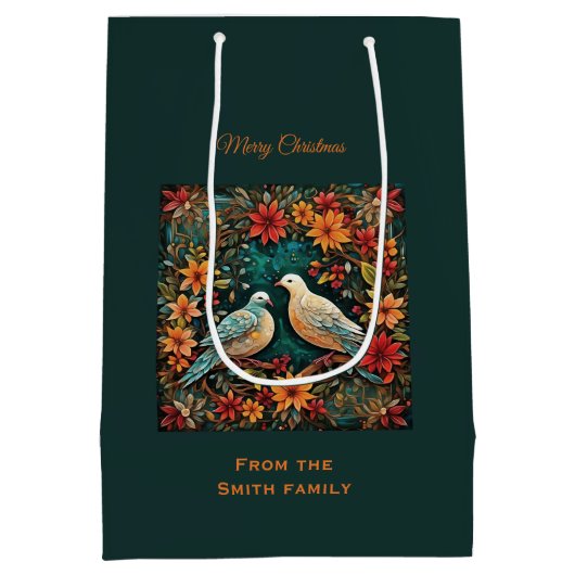 Two Turtle Doves Medium Cadeauzakje (Achterkant)