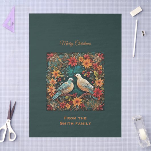 Two Turtle Doves Tissuepapier (Craft)