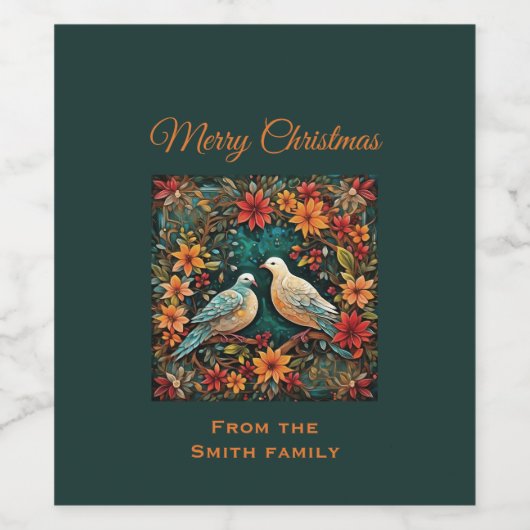 Two Turtle Doves Wijn Etiket (Enkel label)