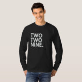 TWO TWO NINE Area Code 229 Albany GA Georgia USA T-shirt (Voorkant volledig)