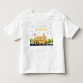 Two Two Two School Bus Birthday T-Shirt (Voorkant)