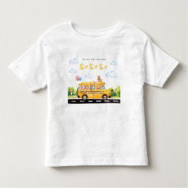 Two Two Two School Bus Birthday T-Shirt
