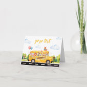 Two Two Two School Bus Food Tent Sign Bedankkaart (Voorkant)