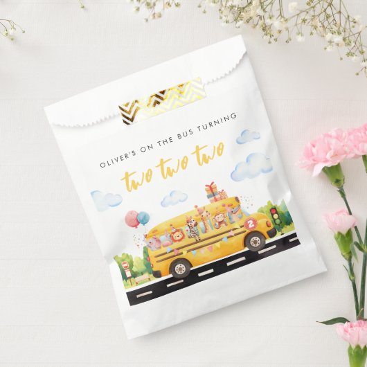 Two Two Two School Bus Treat Bag Bedankzakje (Gezegeld)