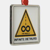 Two Wheels Infinite Detours Cycling Metalen Ornament (Rechts)