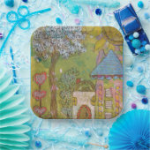 Two Whimsical Houses Papieren Bordje (Feest)