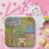 Two Whimsical Houses Papieren Bordje (Feest)