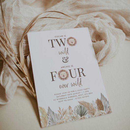 Two Wild and Four Ever Wild Joint Invite Kaart