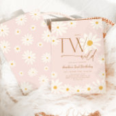 TWO Wild Daisy Floral 2nd Birthday Kaart