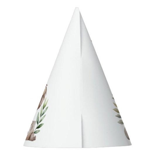 Two Wild Jungle Safari 2nd Birthday Party Hat Feesthoedjes (Achterkant)