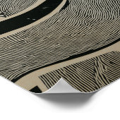 Two wild rabbits with woodcut textures poster (Hoek)