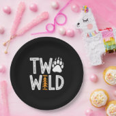 Two Wild – Rustic Woody Tweede Verjaardag Papieren Bordje (Feest)